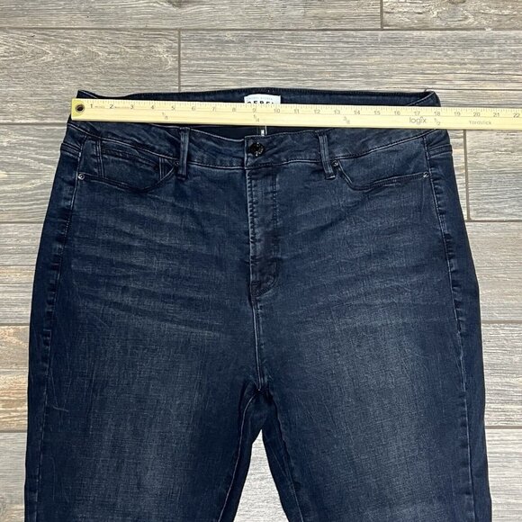 Rebel Wilson X Angels 18W The Icon High Rise Super Skinny Jean Zipper Ankle Dark - Picture 8 of 16